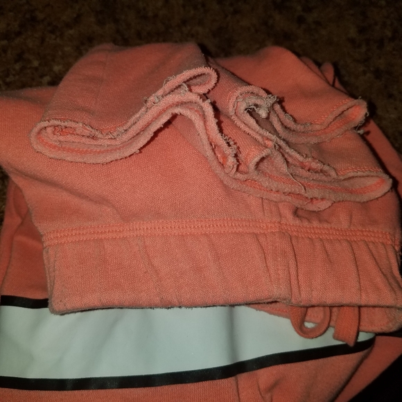 Vintage VICTORIAS SECRET PINK coral and black boyfriend sweatpants xs - Picture 8 of 8